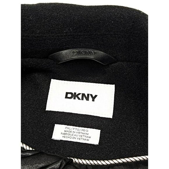 DKNY Petite Notched-Collar Double-Breasted Wrap Coat Size XL 16-18 (MSRP $350) - Picture 5 of 11